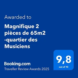 Magnifique 2 Pieces De 65m2 -quartier Des Musiciens Apartment Nice